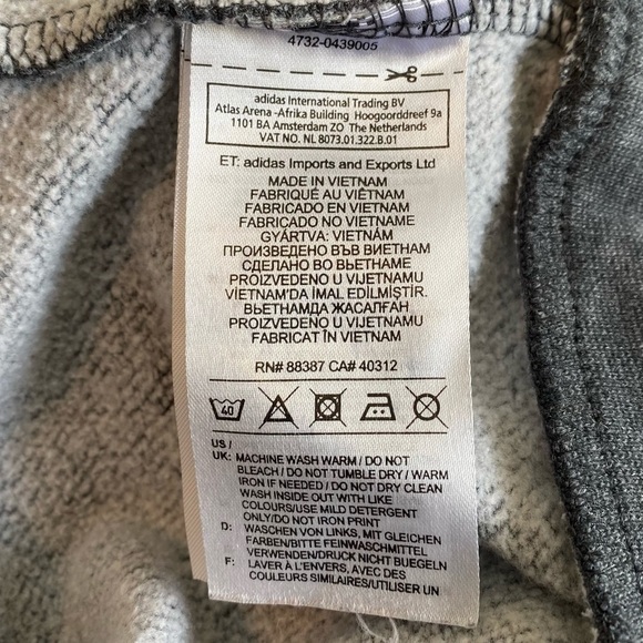 Adidas Sweatshirt Hoodie Gray Size S - Picture 5 of 8